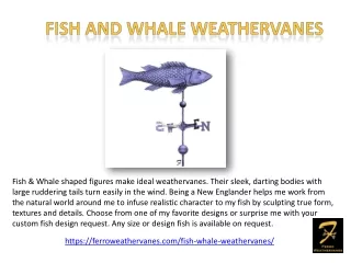 Fish and Whale Weathervanes-Ferro Weathervanes