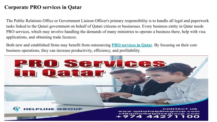 corporate pro services in qatar