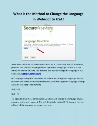 what is the method to change the language