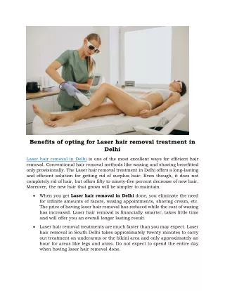 Dr. Sweksha Dermatology - Benefits of Laser hair removal treatment in Delhi