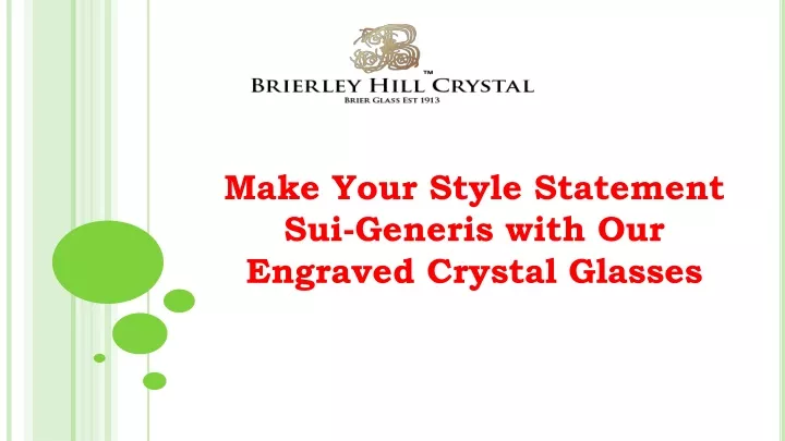 make your style statement sui generis with