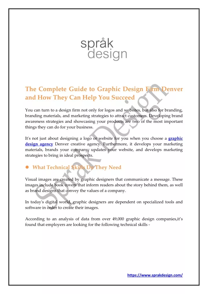 the complete guide to graphic design firm denver