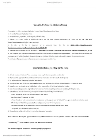 admission application form 2023 24- DPS school Gurgaon