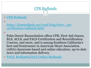 cpr redlands