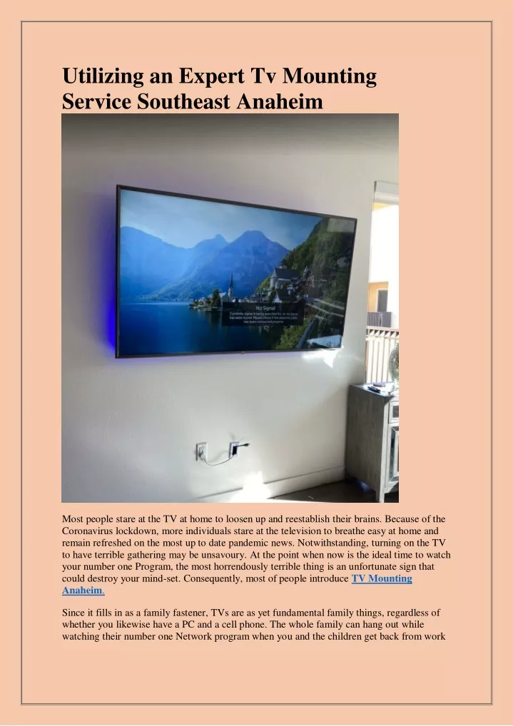 utilizing an expert tv mounting service southeast