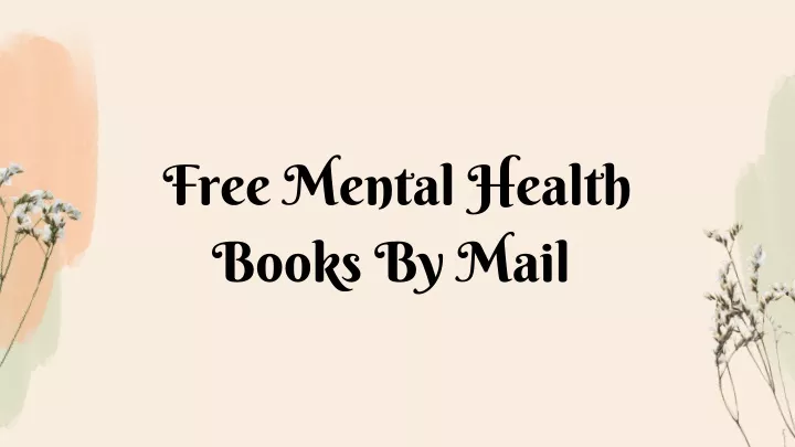 free mental health books by mail