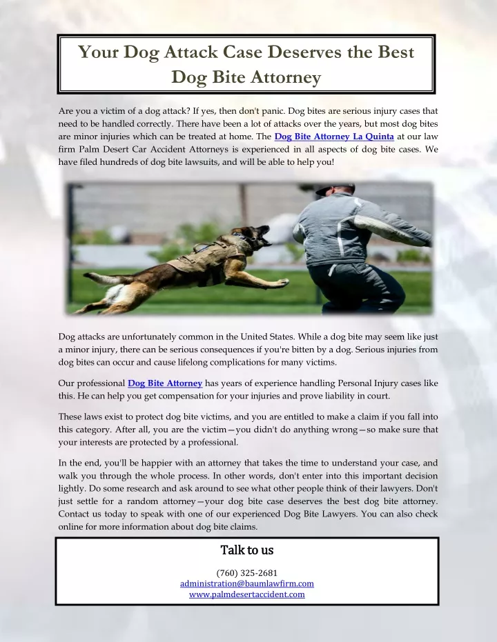 your dog attack case deserves the best dog bite