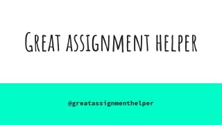 Great assignment helper