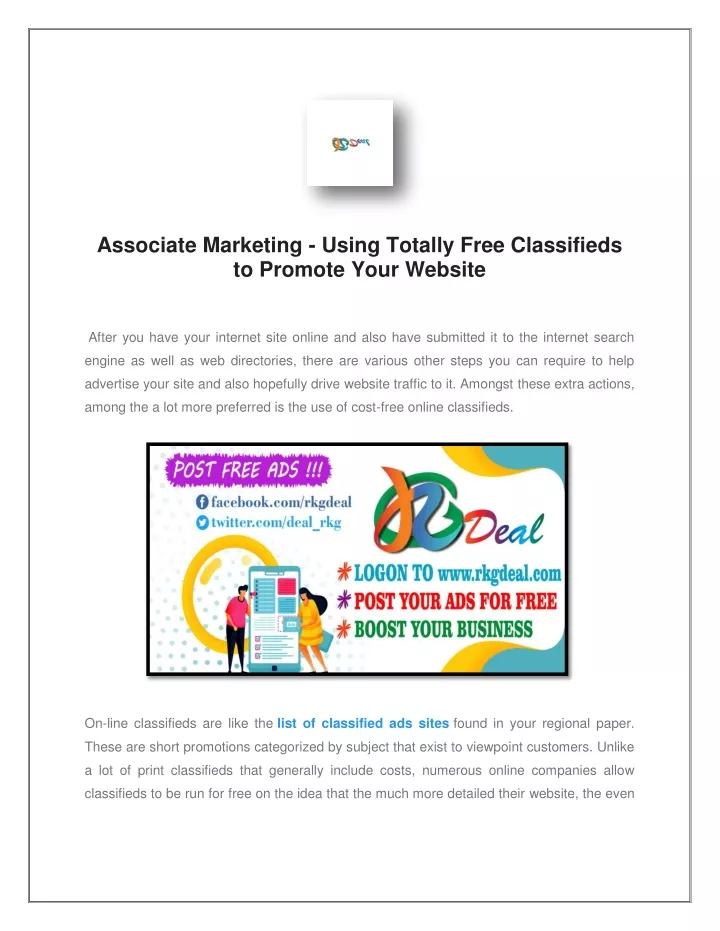 Ppt best free classified sites list rkgdwal powerpoint presentation