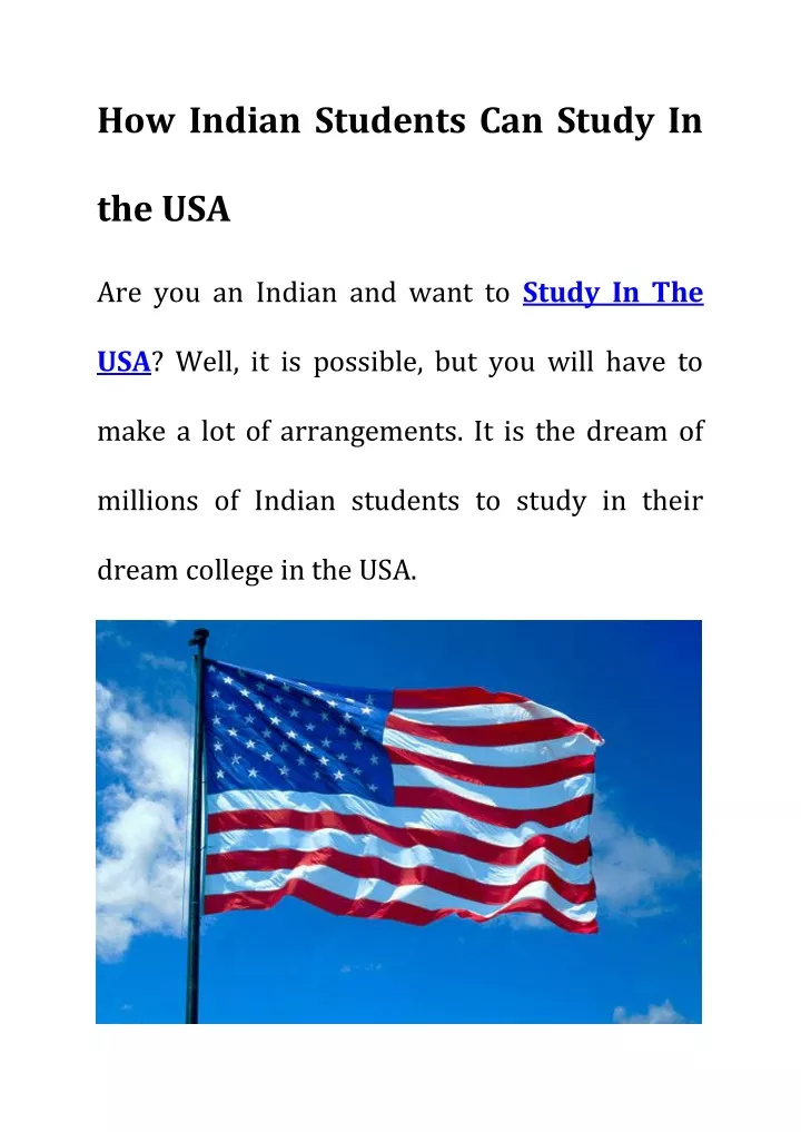 how indian students can study in