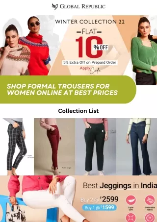 Shop Formal Trousers For Women Online At Best Prices