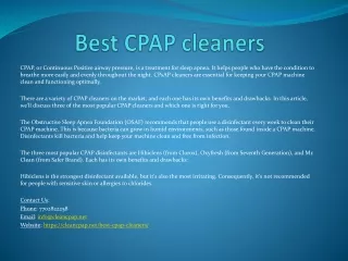 best cpap cleaners