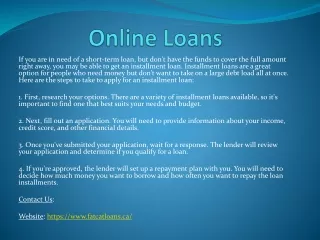 online loans