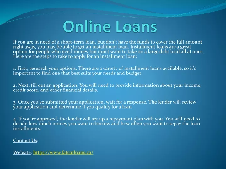 online loans