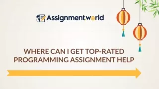 Where Can I get Top-Rated Programming Assignment Help