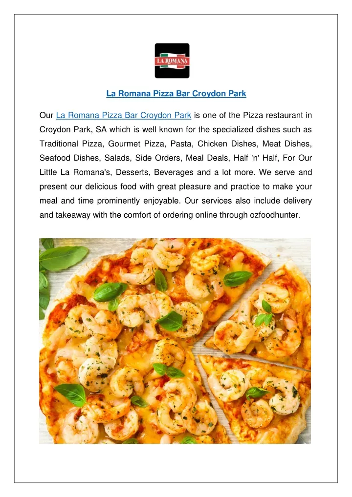 la romana pizza bar croydon park our la romana