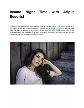 Insane Night Time with Jaipur Escorts!