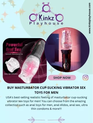 Buy Masturbator Cup-Sucking Vibrator Sex Toys For Men