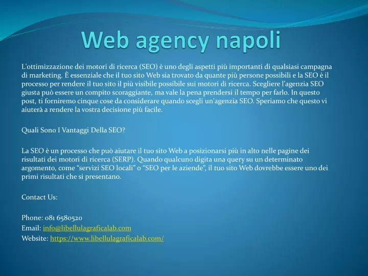 web agency napoli