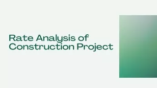 rate analysis of construction project