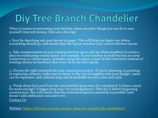 diy tree branch chandelier