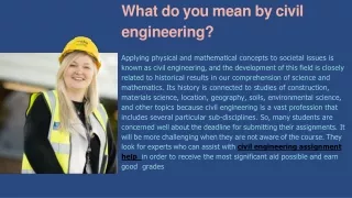 what do you mean by civil engineering