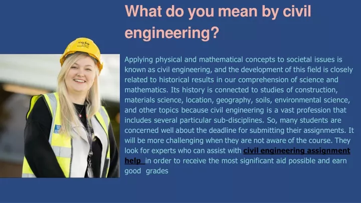 what do you mean by civil engineering