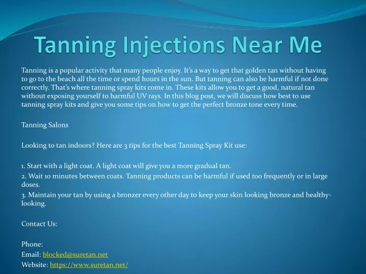 tanning injections near me