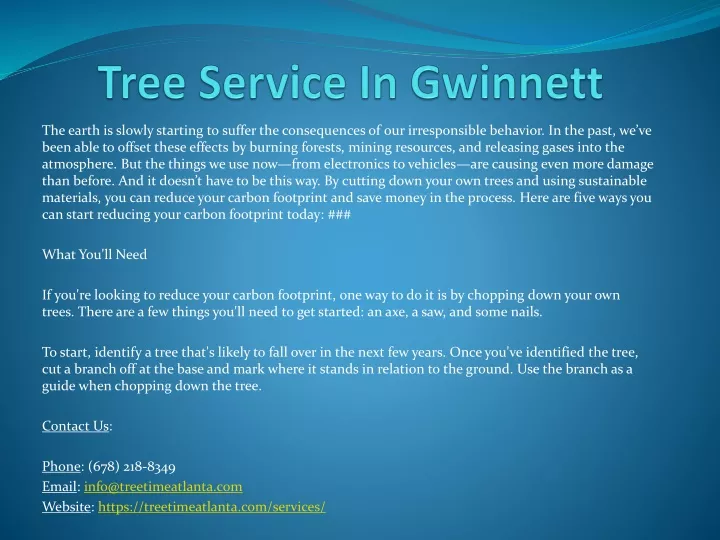 tree service in gwinnett