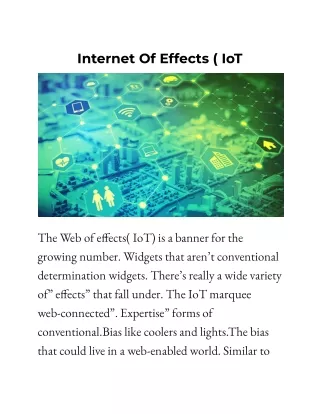internet of effects iot