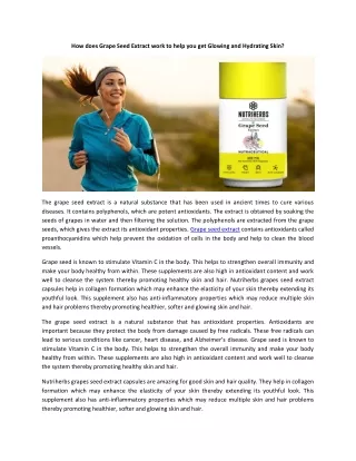 how does grape seed extract work to help