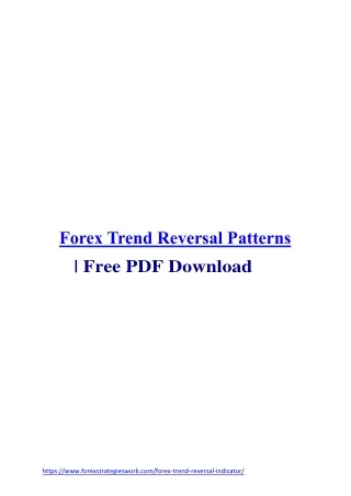 forex trend reversal patterns free pdf download