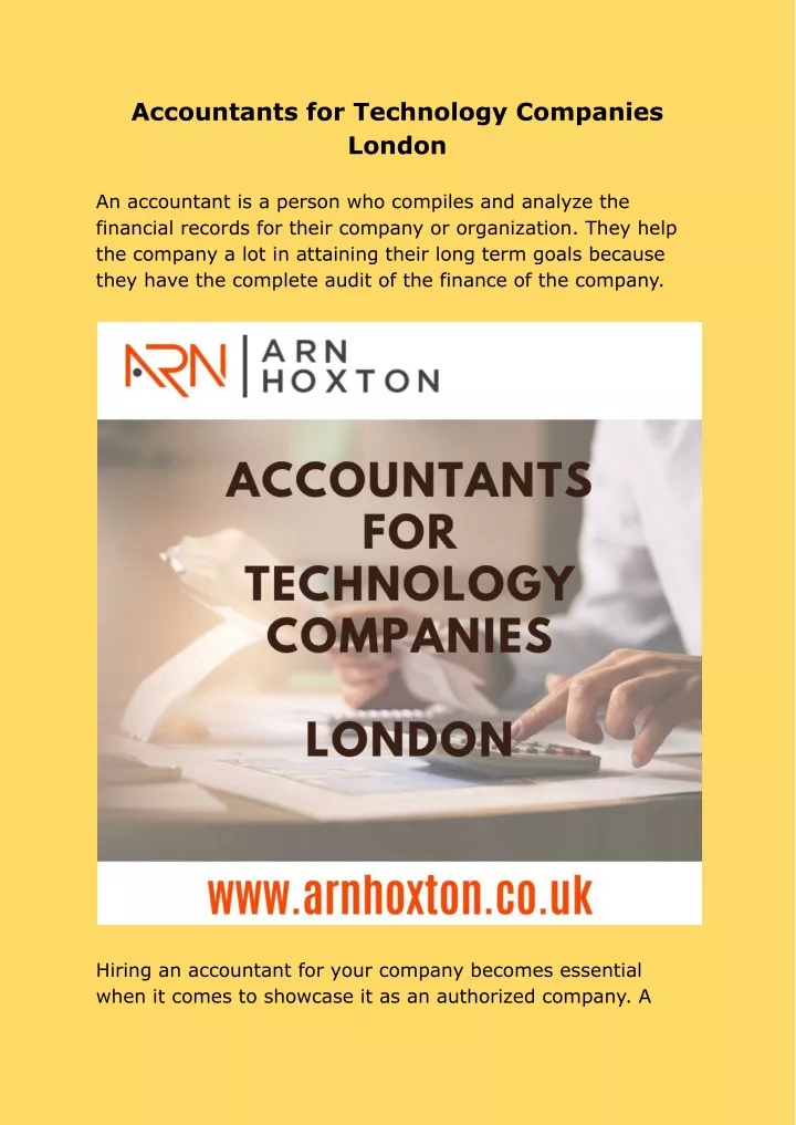 accountants for technology companies london