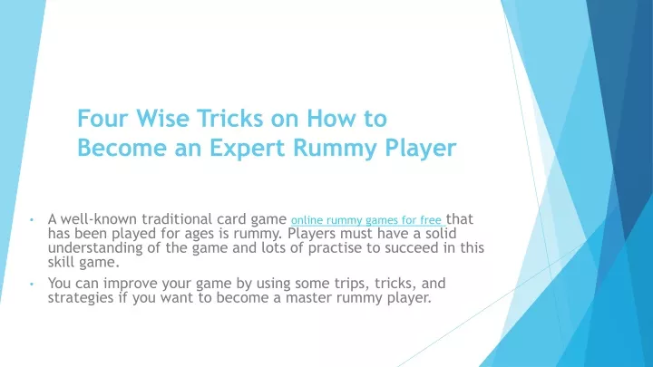 four wise tricks on how to become an expert rummy player