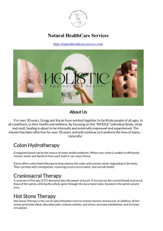 Natural HealthCare Services