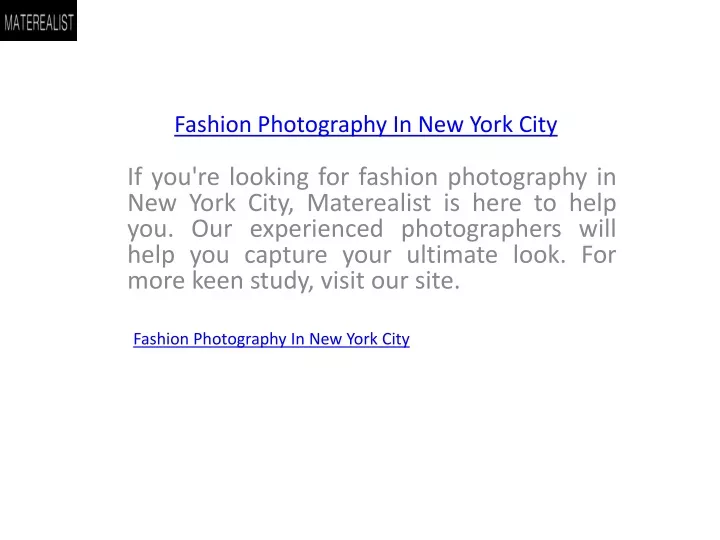 fashion photography in new york city