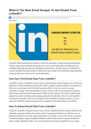 what is the best email scraper to get emails from