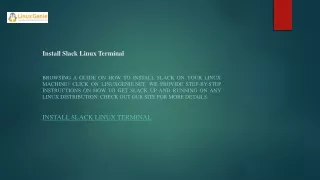 Install Slack Linux Terminal  Linuxgenie.net