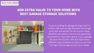 add extra value to your home with best garage
