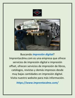 buscando impresi n digital imprentacdmx
