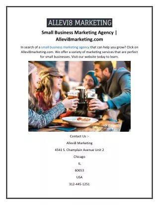 Small Business Marketing Agency  Allevi8marketing.com