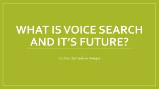 what is voice search and it s future