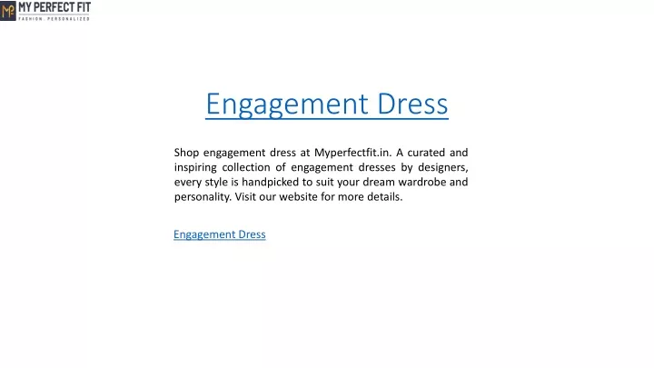 engagement dress