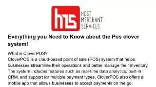everything you need to know about the pos clover