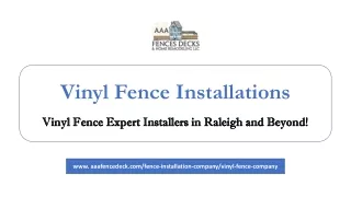 Vinyl Fence Expert Installers in Raleigh And Beyond!