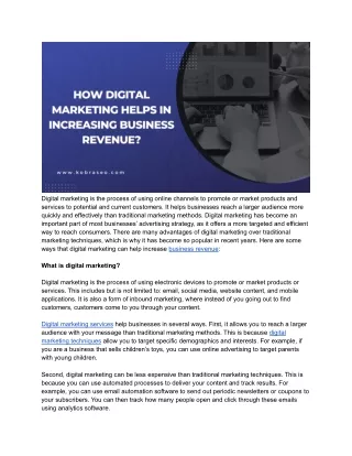 digital marketing is the process of using online