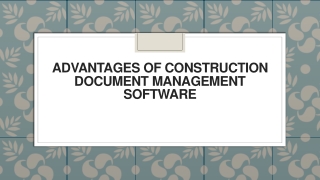 advantages of construction document management