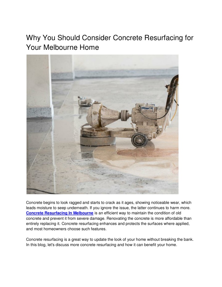 why you should consider concrete resurfacing