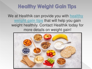 healthy weight gain tips