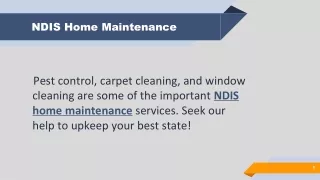 NDIS Home Maintenance